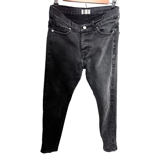 Christian Dior Slim Fit Gray Black 30 Jeans Buttons Cotton Mens Homme Luxury